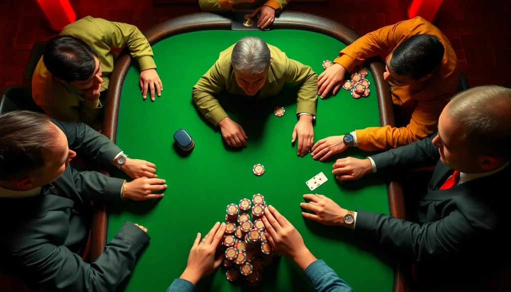 Experience high-stakes poker action with ALO8 chips at a casino table.